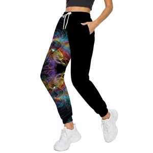 Pantalon de jogging léger pour garçons, imprimé numérique intégral motif loup anime, taille élastique personnalisée, séchage rapide, décontracté, pour la gym et la course - Product Image 5