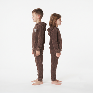 Conjunto Deportivo de Alta Calidad para Niños, Sudadera con Capucha y Media Cremallera en Algodón Lavado con Ácido, Pantalones Jogger con Estampado Personalizado, Ropa Unisex para Uso Diario - Product Image 3