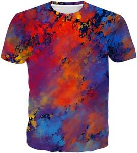 Camiseta de Punto con Estampado para Hombre, Estilo Casual, Cuello Redondo, Manga Corta, 100% Algodón, Ecológica, Transpirable, Verde, Gran Venta - Product Image 4