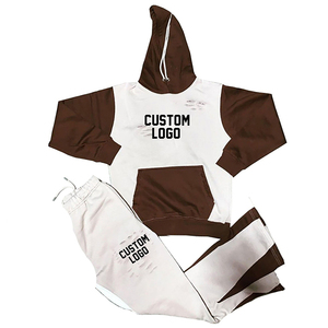 New Arrival <b>Top</b> Quality <b>Distressed</b> Vintage Style Custom Flared Tracksuit Screen Printed 100% Cotton Men's 2 Piece Tracksuit Sets - Product Image 2