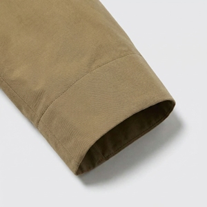 Abrigo largo con capucha color caqui |   Chaqueta Impermeable Tipo Trench con Botones |   Impermeable Extra Grande Estilo Urbano |   Fabricante OEM Personalizado - Product Image 5