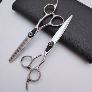 Ensemble professionnel de ciseaux de coiffure et de ciseaux à effiler en acier inoxydable avec poignées en plastique, pour droitiers, pour usage en salon de coiffure - Product Image 5