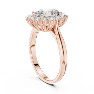 Starry Oval Cut Lab Grown Solitaire <b>Ring</b> <b>Set</b> in 18KT Rose Gold Certified for Party Wedding Daily Use Luxury Gifting for <b>Women</b> - Product Image 2