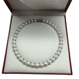 Collar de Perlas de Agua Dulce Cultivadas Zhuji, Alta Calidad, Redondas, Fuerte Brillo, Cierre de Plata S925, Regalo - Product Image 5