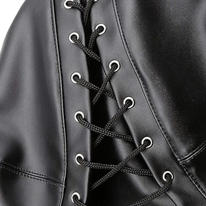 Máscara de Cuero Personalizada con Aberturas Dobles para los Ojos, Disfraz Sexy para Clubes Nocturnos, Máscara para Fiestas Temáticas, Arnés de Cabeza de Cuero para Disfraces de Cara Completa - Product Image 6