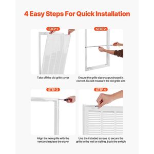 พอดีกับ H30 x W20ในฝาครอบช่องระบายอากาศที่กรองตะแกรงกรองอากาศกลับกระจังหน้าตามประเภทสินค้าการลงทะเบียนและตะแกรง - Product Image 5