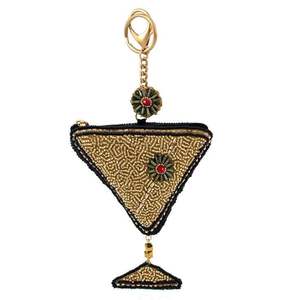 Porte-clés décoratif brodé de perles avec un élégant motif floral fait main et une combinaison de couleurs vibrantes - Product Image 6
