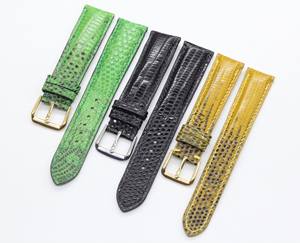 Bandes de smartwatch personnalisées de haute qualité en cuir de lézard véritable matériau PC 20mm 22mm 18mm tailles usine en gros compétitif - Product Image 5