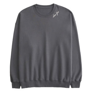 Women's Crew Neck Long Sleeve Knitted Polyester/Cotton Quick Dry <b>Sweatshirt</b> <b>Embroidery</b> Letter Design Casual Winter Wear - Product Image 1