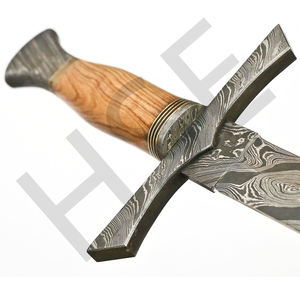 Espada de Damasco Hecha a Mano - Espada Corta con Funda, Doble Filo, Estilo Griego Medieval - Product Image 2