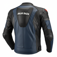 Jaket Kulit Tim Balap Profesional dengan Patch & Warna Sponsor Kustom