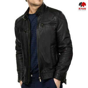 Ryan Pro Gear แจ็กเก็ตหนังระบายอากาศได้ดีสำหรับผู้ชายออกแบบโลโก้พิมพ์ลายได้ตามต้องการ - Product Image 5