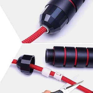 Cuerda de Saltar Ajustable con Rodamientos, Cordón Rojo, Mango Negro de ABS, 2.8M, para Ejercicio en Casa, Unisex, Mango de Espuma, Sin Enredos, para Entrenamiento en Gimnasio - Product Image 2