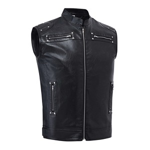 Chaleco de Cuero de Alta Calidad a la Moda para Hombre, Ropa de Invierno Impermeable para Exteriores, Chaleco de Cuero de Estilo Personalizado - Product Image 1