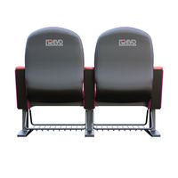 Fauteuil moderne pliant EVO3301B avec tablette d'écriture en acier, mobilier mobile pour théâtre, école, hôpital, église, auditorium, restaurant