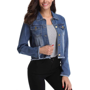 Factory <b>Cheap</b> Price Wholesale High Quality New Style Denim <b>Jackets</b> for Women Street Casual Jeans <b>Jacket</b> For Women - Product Image 3