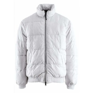 Wholesale Men's Beige Puffer <b>Jacket</b> Solid Color Windproof Winter Zipper Closure Stand Collar Regular Fit Casual Lightweight - Product Image 2