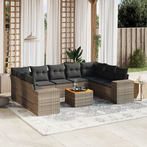 Grey Garden <b>Sofa</b> <b>Set</b> With Cushions UV Resistant PE Rattan Outdoor Furniture Contemporary Design Waterproof Garden Use - Product Image 3