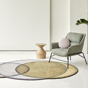Luxury Hand Tufted New Zealand Wool Irregular Area Rug Modern Organic Circle <b>Carpet</b> Custom Designer Manufacturer Villa Interior - Product Image 1