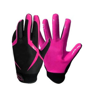 Gants de frappeur de baseball en cuir avec logo personnalisé, en caoutchouc bleu, tissu tricoté durable, écologiques, à enfiler, unisexes, pour adultes, pour l'entraînement - Product Image 2