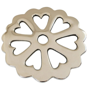 Classic Square Silver Aluminum Metal Trivet Hot Pot Stand Heat Resistant <b>Table</b> <b>Protector</b> Mat with Leaf Branch Branch Cutout - Product Image 5