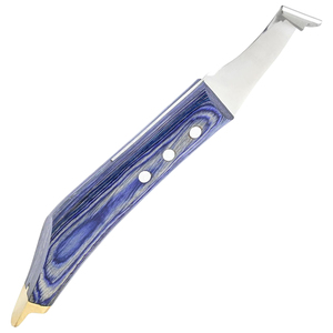 Couteau à sabots professionnel bleu à manche en bois pour le soin et la coupe des sabots, couteau vétérinaire durable pour le soin des sabots de chèvre, de mouton et de cheval - Product Image 6