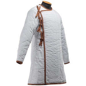 Handmade Medieval <b>White</b> Gambeson <b>Jacket</b> Thick Padded Cotton Aketon Coat Full Sleeve Comfortable Breathable Knight Cosplay Armor - Product Image 2