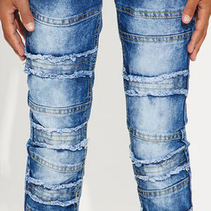 Jeans Clásicos de Mezclilla Azul, Tela de Algodón Resistente, Diseño Cómodo, Ropa Casual, Transpirable y Confortable, con Logotipo Personalizado - Product Image 5
