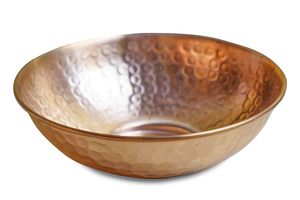 Bol décoratif en cuivre pur, finition martelée, bol de service en cuivre pour noix, salades, fruits et décoration de table élégante - Product Image 5