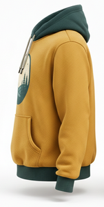 Sweat à capuche sublimé pour homme, coupe ample, en molleton épais, imprimé graphique bicolore, thème aventure, qualité premium - Product Image 3