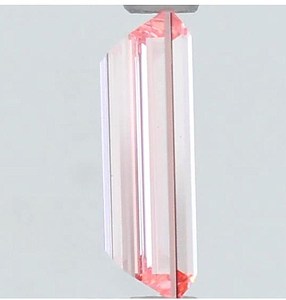 Diamant rose de laboratoire taille baguette longue, rose intense fantaisie, pierre brute à taille étagée pour pendentifs personnalisés et bijoux de luxe - Product Image 3