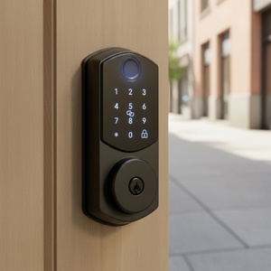 Sudex Tuya Smart WiFi Security <b>Lock</b> with Cloud Storage for Wood Door-Rose Gold Digital Access Control - Product Image 2