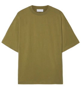 Camiseta de Manga Corta para Hombre, Corte Holgado, Color Sólido, Algodón Suave, Transpirable, Ligera, Informal, para Uso Diario, Cuello Redondo - Product Image 1