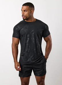 <b>Mens</b> Gym Compression T-Shirt Loose Fit Short Sleeve Athletic Fitness Wear Breathable Quick Dry <b>Stretch</b> Sports 100% polyester - Product Image 5