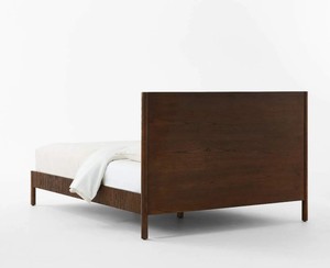 Minimalist <b>King</b> <b>Bed</b> Frame Wood Fluted Design Handmade Solid Wood Bedstead Natural Finish Ftuted <b>Headboard</b> - Product Image 6