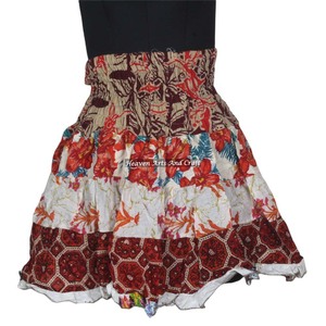 Gypsy Old Sari Patch Work Mini Rara <b>Skirt</b> Hippy Boho Festival Boho Stylish Multi Color Patch Cotton Mini Sexy <b>Skirt</b> for Summer - Product Image 3