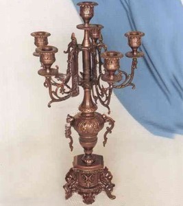 Ornate Brass <b>Candelabra</b> Fancy seven Arm Candle Holder Durable Home Decoration Centerpiece - Product Image 2