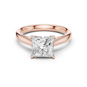 Bague de fiançailles solitaire en or 18K 14K 9K avec diamant de laboratoire taille princesse de 2,00 carats, pureté E VVS2, excellente qualité, pour mariée - Product Image 1