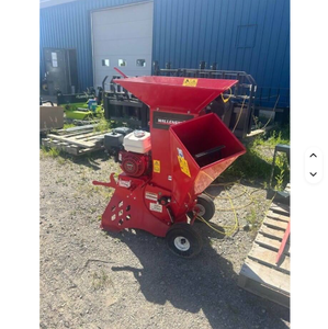 Broyeur de bois hydraulique à essence, déchiqueteuse de branches de jardin, démarrage électrique, machine rouge - Product Image 3
