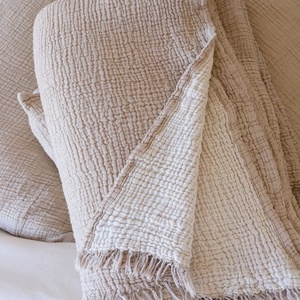 Wholesale Heavy <b>extra</b> <b>Large</b> Soft Four Season <b>Blanket</b> Brown Home <b>Throw</b> Natural Fringe Size Can Be Customized Rajasthan - Product Image 6