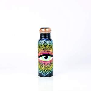 Botella de Agua Reutilizable Ecológica de Cobre Puro al 99% de 1000 ml con Color y Logotipo Personalizables - Regalo Promocional para Gimnasio y Uso al Aire Libre - Product Image 5