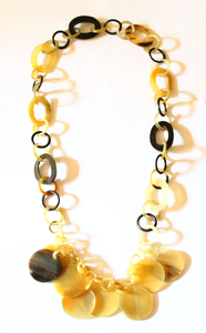 Collar de cuerno de búfalo ecológico con eslabones graduados y circonitas, de Blossom Craft India, ¡en oferta! - Product Image 4