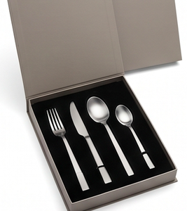 Ensemble de couverts en acier inoxydable, design minimaliste, finition miroir haute brillance, passe au lave-vaisselle, fourchette, cuillère, couteau, pour les occasions de mariage - Product Image 6