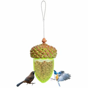 Distributore di cibo per giardino in metallo da appendere all'aperto ghianda Wild Bird Feeder per giardino birdwatching - Product Image 1