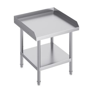 24 X 24 X 26 Inch Heavy-Duty Commercial <b>Kitchen</b> Steel <b>Prep</b> Worktable Stainless Steel 3-Sided Backsplash Food <b>Prep</b> Worktable - Product Image 5