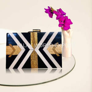 Bolso de mujer duradero y elegante de Falak World Export, bolso de resina multitono de moda con correa desmontable a juego, artesanías de resina - Product Image 2