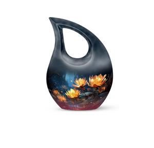 Urne funéraire moderne en laiton et aluminium en forme de goutte d'eau pour adulte - Petite urne commémorative décorative pour cendres - Product Image 6