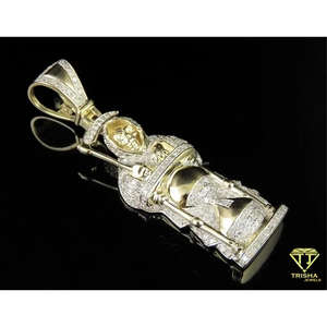 จี้รูปไอซ์เดธ ทริชา จิวเวลส์ เงินแท้ 925 ชุบทอง ประดับโมอิสซาไนต์คุณภาพพรีเมียม ดีไซน์การ์ตูนฮิปฮอป - Product Image 2