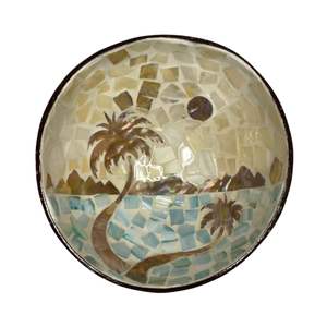 Cuenco de Coco con Incrustaciones de Madreperla y Conchas Marinas, Directo de Fábrica en Tailandia, Venta al Por Mayor, Personalizable, Precio Competitivo - Product Image 1