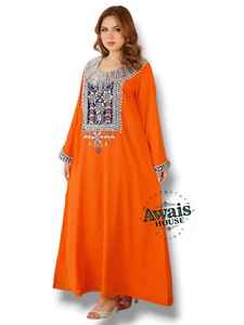 Ensemble de luxe 2 pièces AWAIS HOUSE pour femmes musulmanes, Abaya Caftan modeste en mousseline unie, Robe perlée longue ligne A pour soirée - Product Image 3